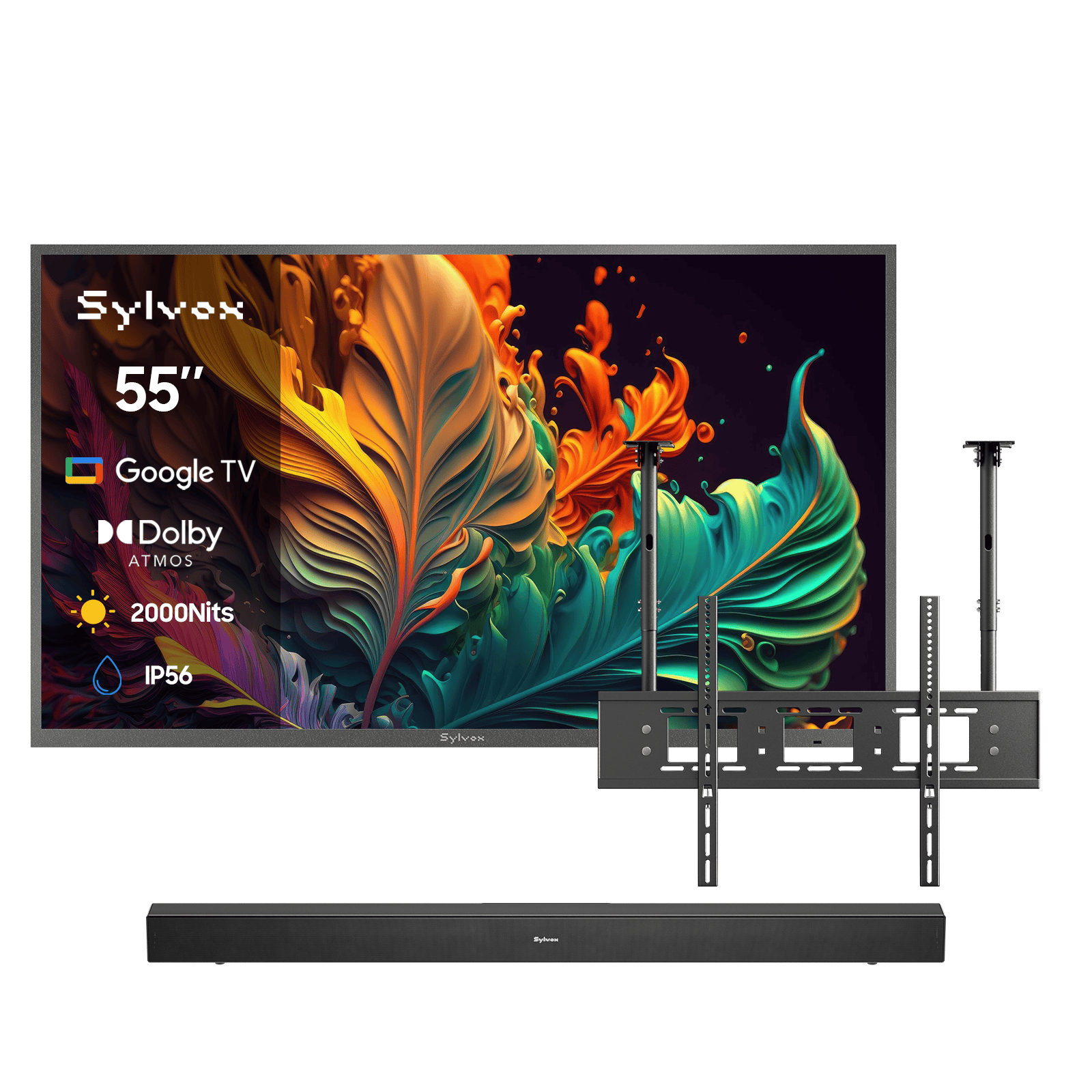 Google TV 55インチ Premium QLED 55″ Pool Pro QLED 3.0 Full Sun Outdoor TV | Sylvox Waterproof