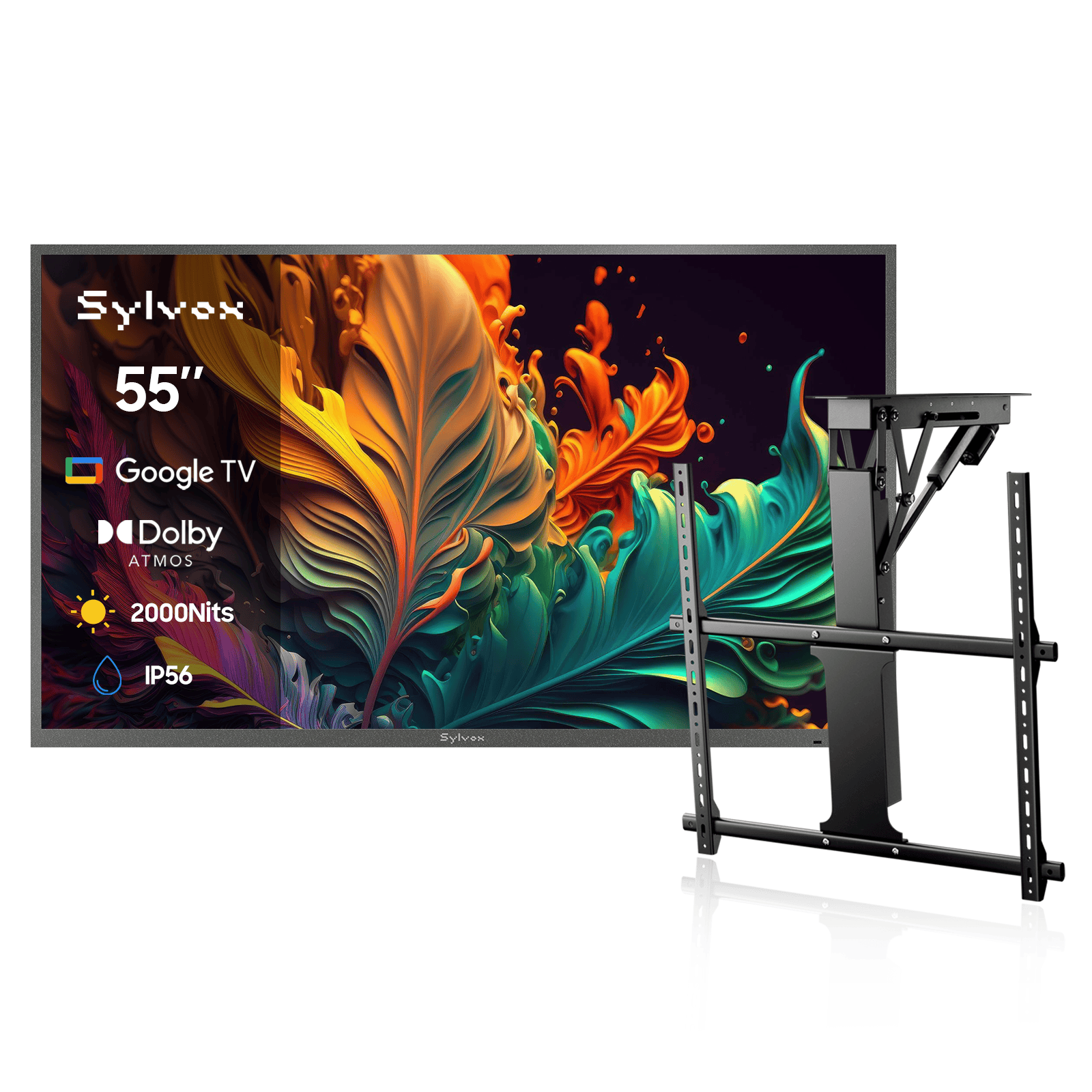 55″ Pool Pro QLED 2.0 Full Sun Outdoor TV | Sylvox Waterproof