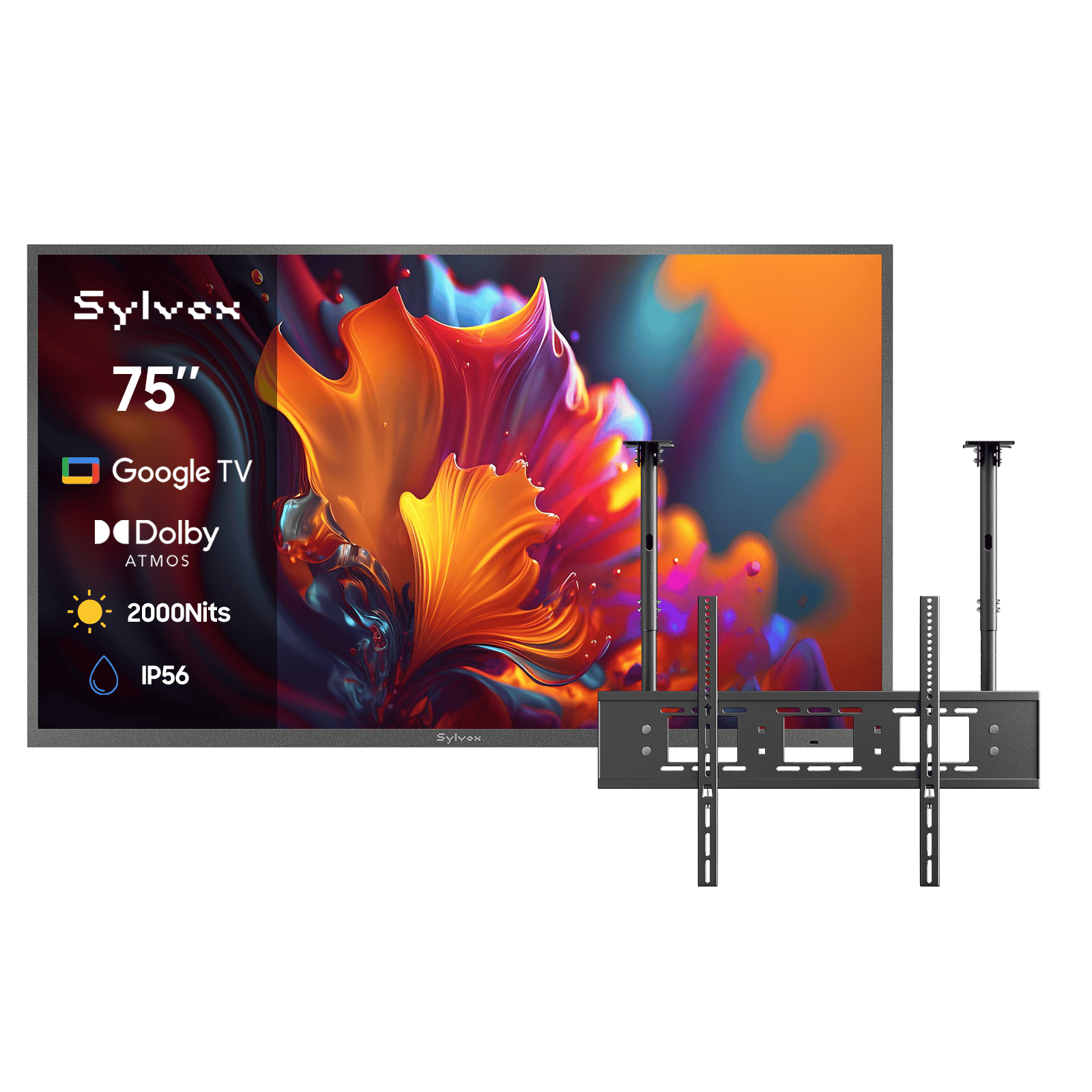 75″ Pool Pro QLED 2.0 Full Sun Outdoor TV | Sylvox Waterproof