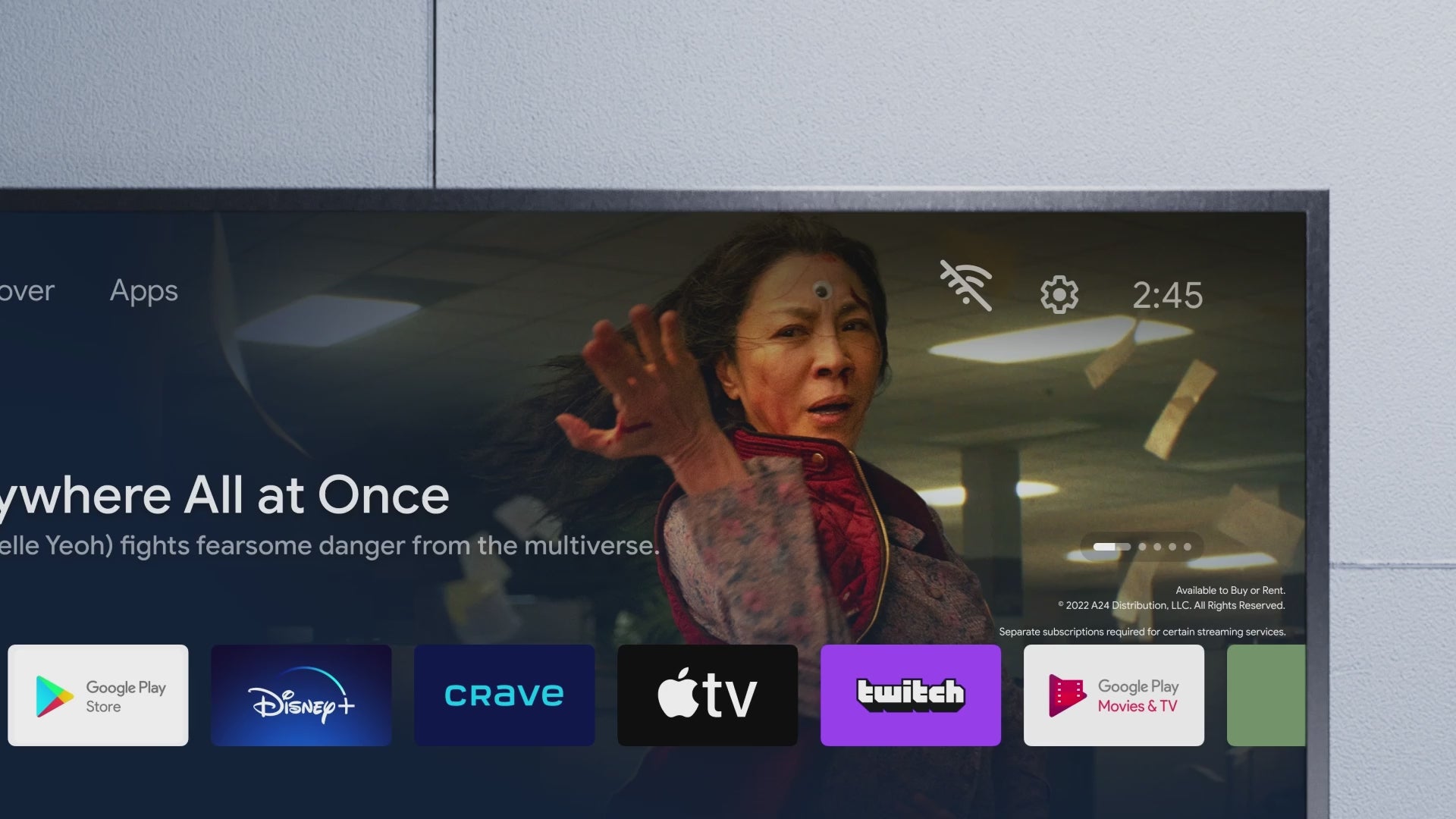 Google TV apps and streaming entertainment features
