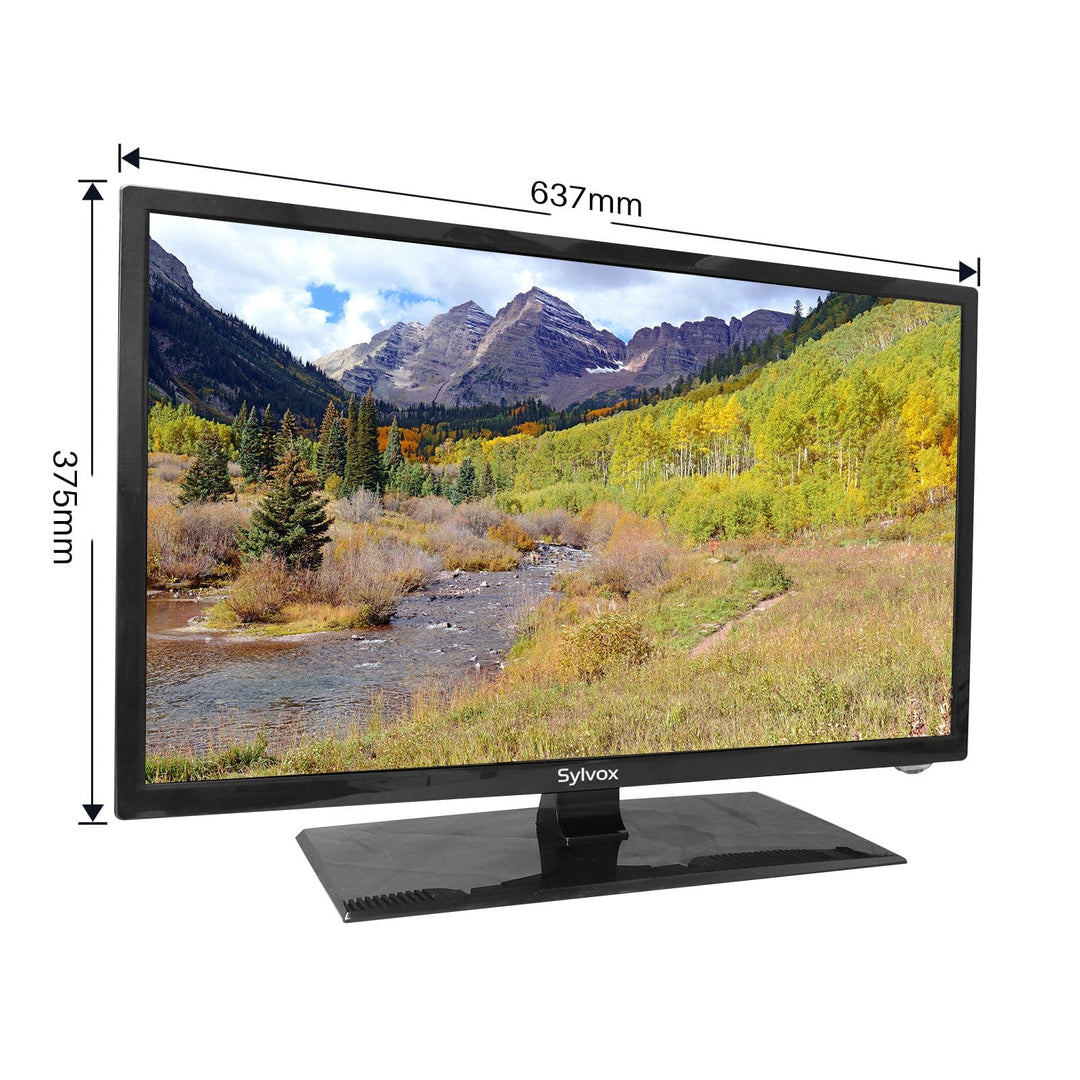 fernseher 12 volt camping Sylvox 27-inch RV TV, 12 Volt TV Built-in APP Store and DVD Player, Smart TV Support WiFi Bluetooth, AC/DC Powered, Android System 12V TV for Camper