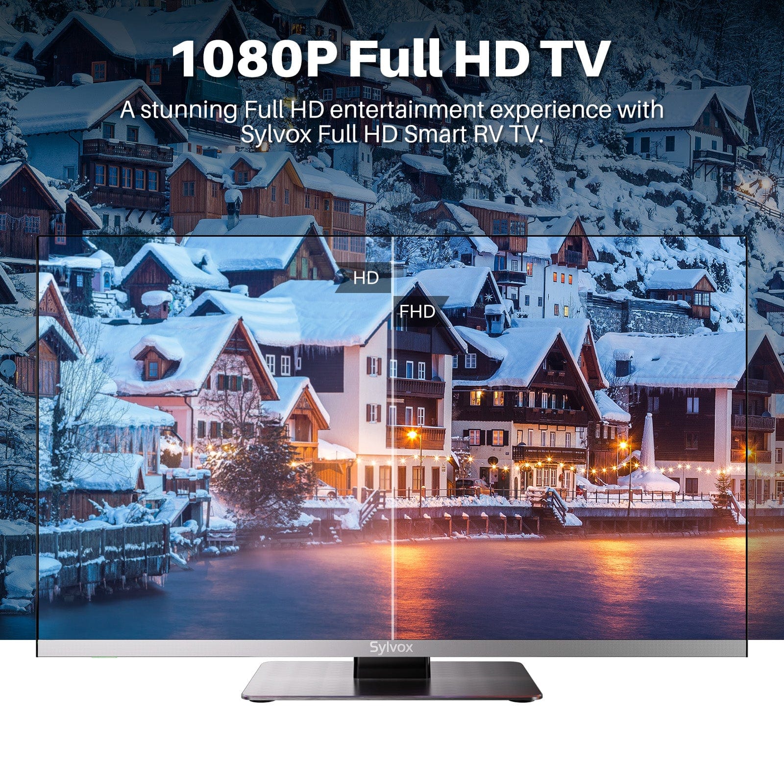 22'' Smart 12V RV TV-DVD Combo for Home and On-The-Go – SYLVOX